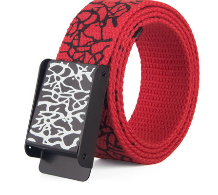 Totem Cotton Webbing Belts Burst Crack Unisex Canvas Belt Graffiti