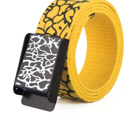 Totem Cotton Webbing Belts Burst Crack Unisex Canvas Belt Graffiti
