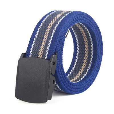 Outdoor Leisure 110cm Plastic Buckle Nylon Belt 3.8cm Wide White Cotton Belt