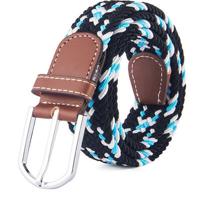 Fashionable No Buckle Elastic Braided Belt Woven Mens Zinc Weave