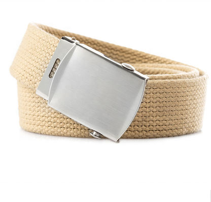 Waistband Tactical Waist Belt Jeans Unisex Canvas 4cm Zinc Alloy Buckle
