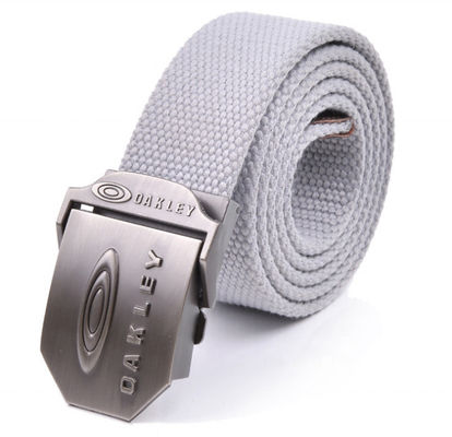 Metal Buckle Fabric Web Belt 3.8cm Canvas Waist Strap Belt 100cm Length