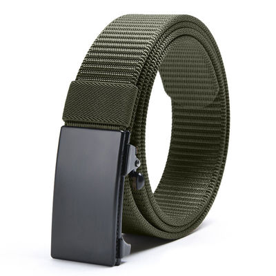 100pcs Men Woven Fabric Belts 130cm Alloy Braided Woven Belt Weaving