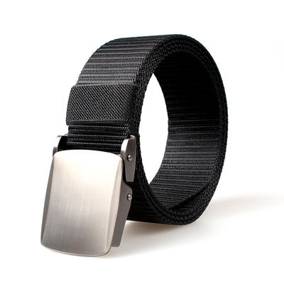 125cm Length Fabric Web Belt Zinc Alloy Buckle Army Belts With Buckle 3.8cm Width