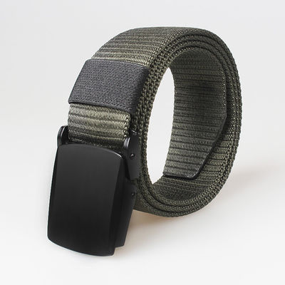 125cm Length Fabric Web Belt Zinc Alloy Buckle Army Belts With Buckle 3.8cm Width