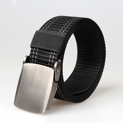 125cm Length Fabric Web Belt Zinc Alloy Buckle Army Belts With Buckle 3.8cm Width