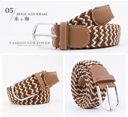alloy 3.5cm Fabric Web Belt Leather Needle Buckle Belt