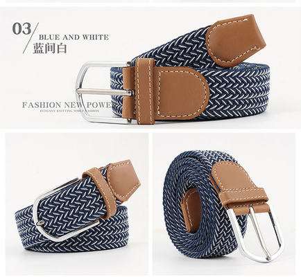 alloy 3.5cm Fabric Web Belt Leather Needle Buckle Belt