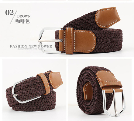 alloy 3.5cm Fabric Web Belt Leather Needle Buckle Belt