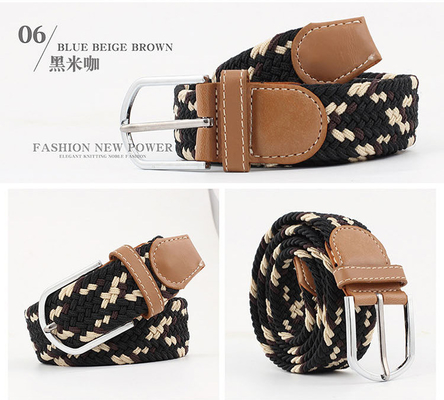 alloy 3.5cm Fabric Web Belt Leather Needle Buckle Belt