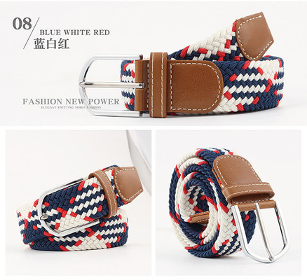 alloy 3.5cm Fabric Web Belt Leather Needle Buckle Belt