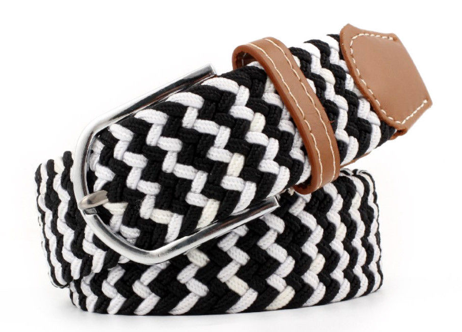 Extra Long Braided Stretch Elastic Belt Womens 3.3cm Width