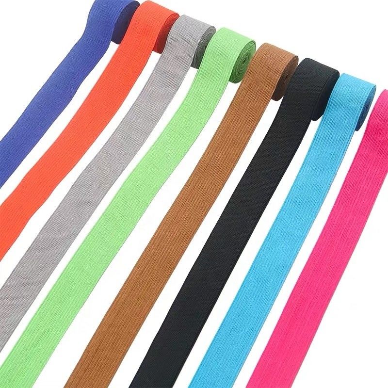 ROHS Cotton Canvas Belt Webbing Black Woven Belt 0.68 Inch Peel Strength