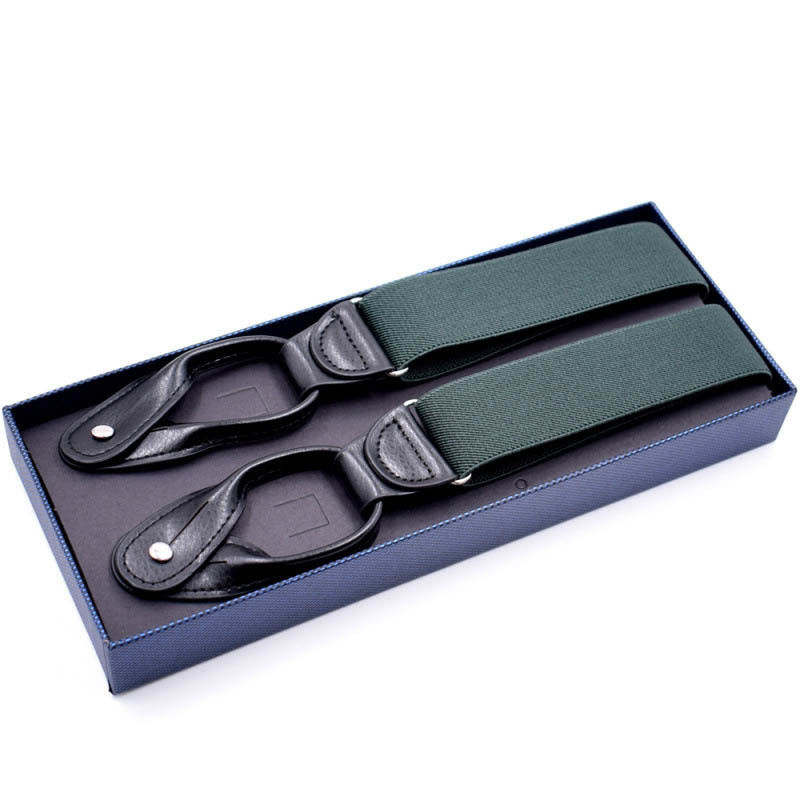 Fine Design Iron Elastic Strap Clip Men 120cm Leather Suspender Belt