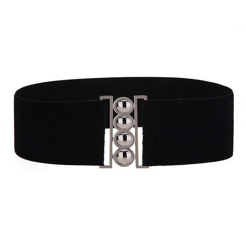 Four Ring White Dress Belt Womens 60cm Invisible Buckleless Belt