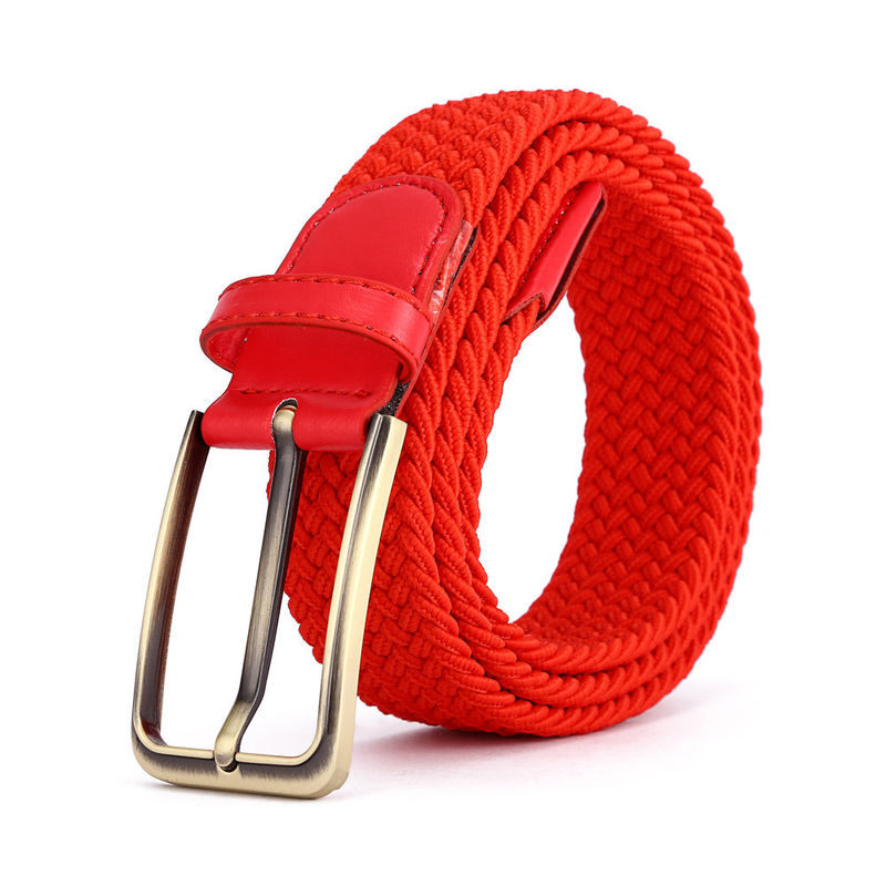 Mix Color 3.5cm Wide Mens Woven Elastic Belt Weave 120cm