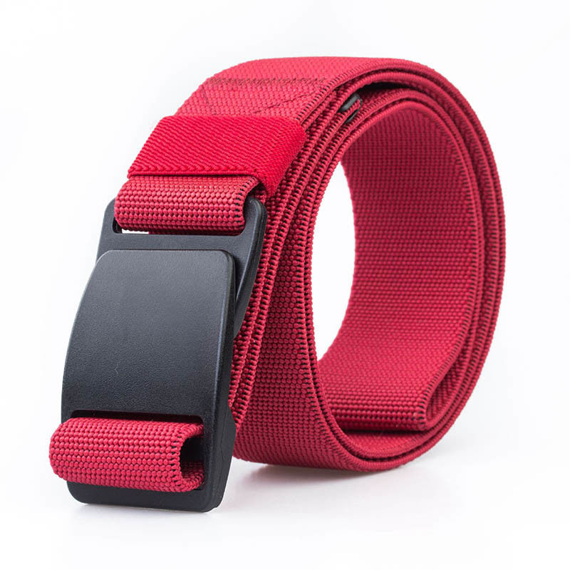 Invisible Fabric Elastic Belt Nickel Free Flat Buckle Belt Plastic 110cm