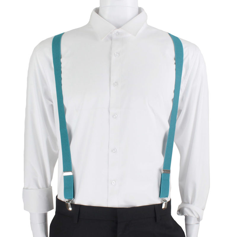 Y Back 100cm Black Suspenders Women 2.5cm Mens Wide Braces For Trousers
