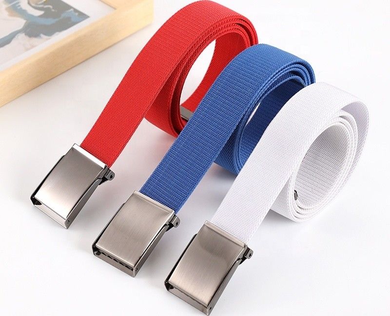 3.8cm High Elastic Braided Belt 120cm Length Casual Mens Belts For Jeans