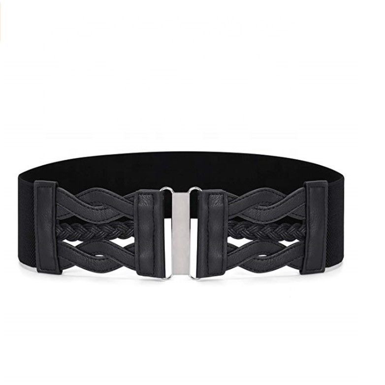 Vintage Invisible Elastic Waist Belts 1.5in Buckle Free Belt