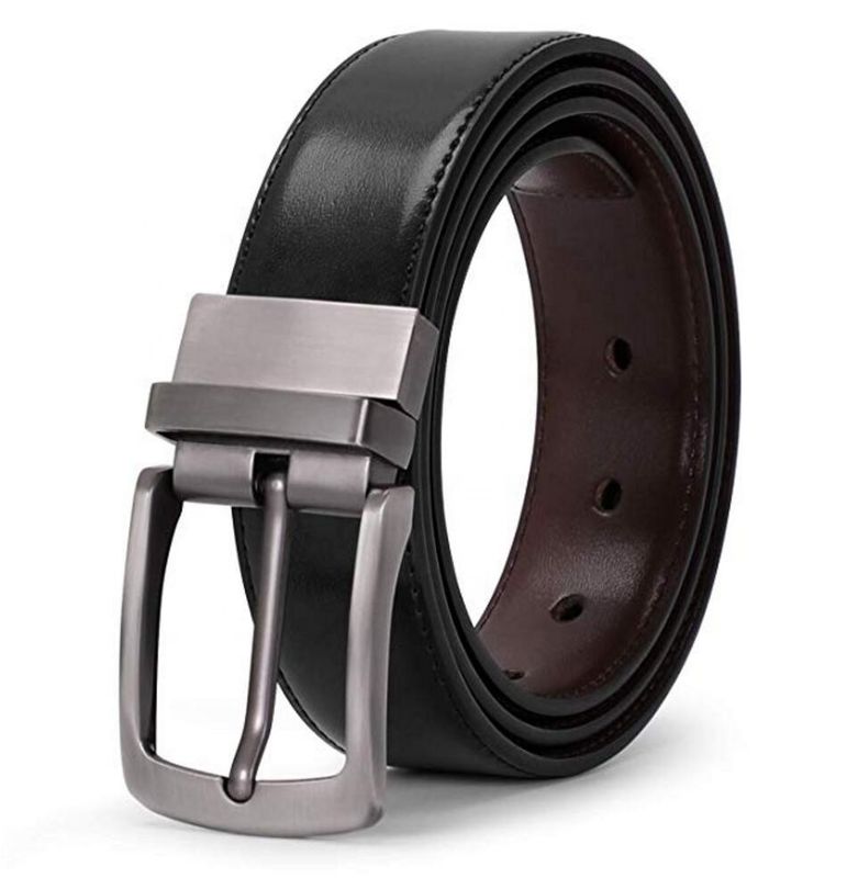 Double Sides Rotatable Fake Leather Belt 3.5cm Jeans Pants Pin Buckle Belt