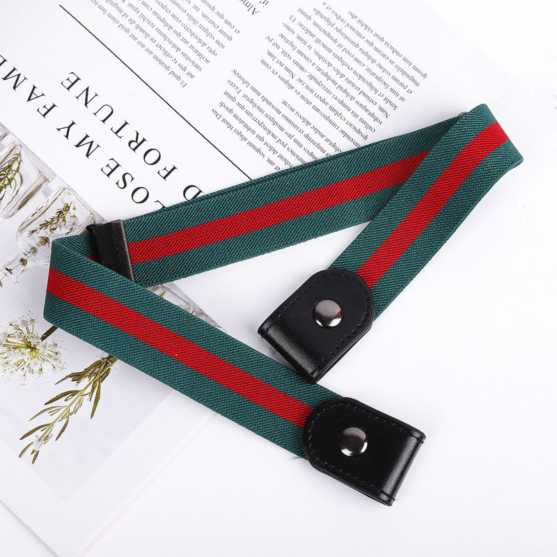 Invisible 3cm Wide Braided Fabric Elastic Belt No Buckle Stretch Belt 60cm