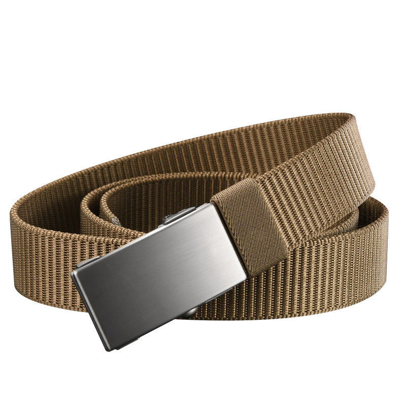 100pcs Men Woven Fabric Belts 130cm Alloy Braided Woven Belt Weaving