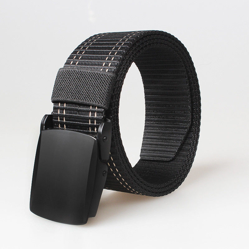 125cm Length Fabric Web Belt Zinc Alloy Buckle Army Belts With Buckle 3.8cm Width