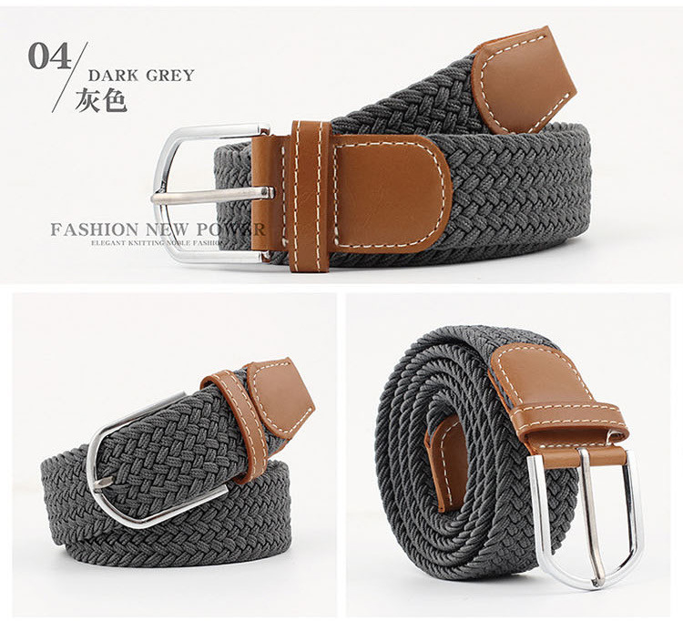alloy 3.5cm Fabric Web Belt Leather Needle Buckle Belt